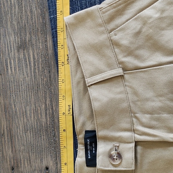 New Banana Republic Wide Leg Tan Pants Size 6 - Picture 7 of 12